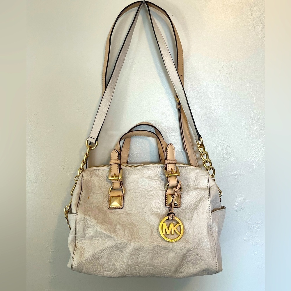 Michael Kors Chain Satchel Bag- Vanilla - Versatile Shoulder Bag/Crossbody Bag